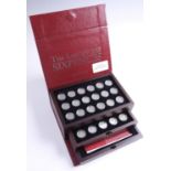 The Last of the Sixpence coin collection, 1936-1967, in fitted case with certificates, by Danbury