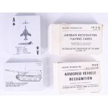 Two sets of 1970s US Army graphic training aids, comprising Aircraft Recognition Playing Cards and
