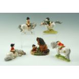 Five Beswick Thelwell figurines, comprising Learner, Pony Express, Kick Start, Sleepy Rider and