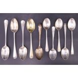A quantity of Victorian and later silver tea and coffee spoons, 124 g gross