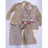 Royal Artillery and Royal Engineers officer's Service Dress tunics together with a Sam Browne