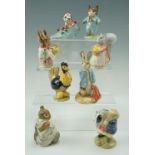 Eight Beswick Beatrix Potter figurines, including Tommy Brock, Tom Kitten, Chippy Hackee, etc