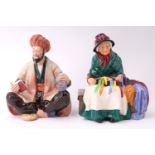 Two Royal Doulton figurines, Silks and Ribbons, and Omar Khayyam, tallest 16 cm
