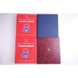 Four albums of North American stamps, comprising two The All American Stamp Albums, a Stanley