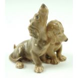 A Bing & Grondahl figurine modelled as a pair of Dachshunds, numbered 1805