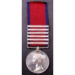 A Military General Service medal with six clasps to E Smith, 34th Foot