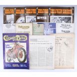 A quantity of vintage motorcycle handbooks, including Triumph Tiger Cub Owner's handbook and manual,