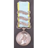 A Crimea Medal with three clasps to Serjt Wm Jackson, 55th Regt