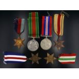 6 Second World War British Campaign Medals