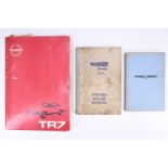 Three Triumph workshop manuals, comprising TR7, Herald 1200 and Standard Triumph