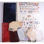 An album of 20th Century GB and world stamps together with an album of world stamp covers, and three