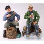 Two Royal Doulton figurines, The Lobster Man and A Good Catch, tallest 19 cm