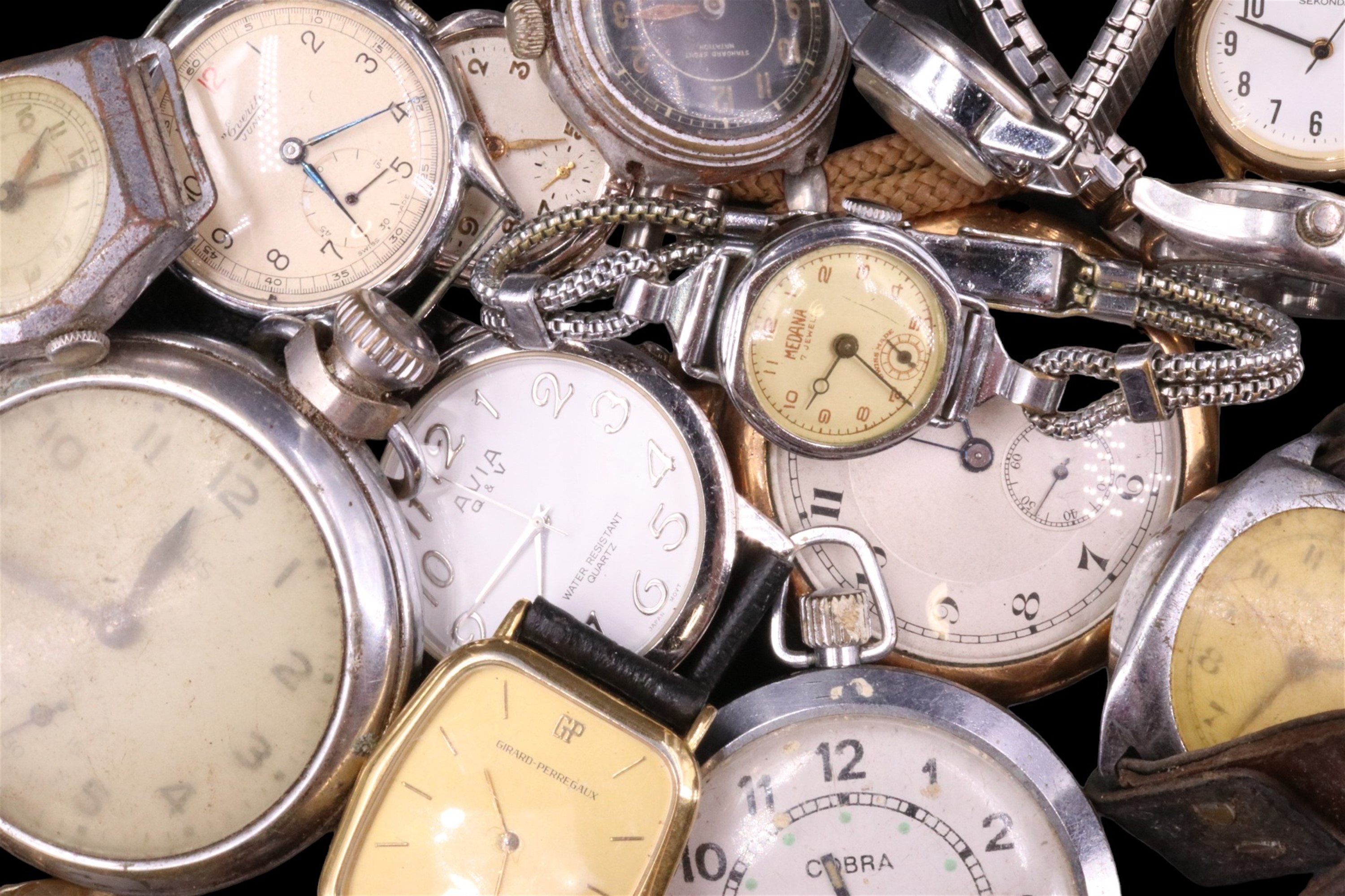 A quantity of vintage and later wrist and pocket watches
