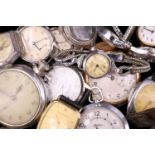 A quantity of vintage and later wrist and pocket watches