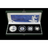 A cased silver proof 2001 Britannia Collection coin set by The Royal Mint with certificate