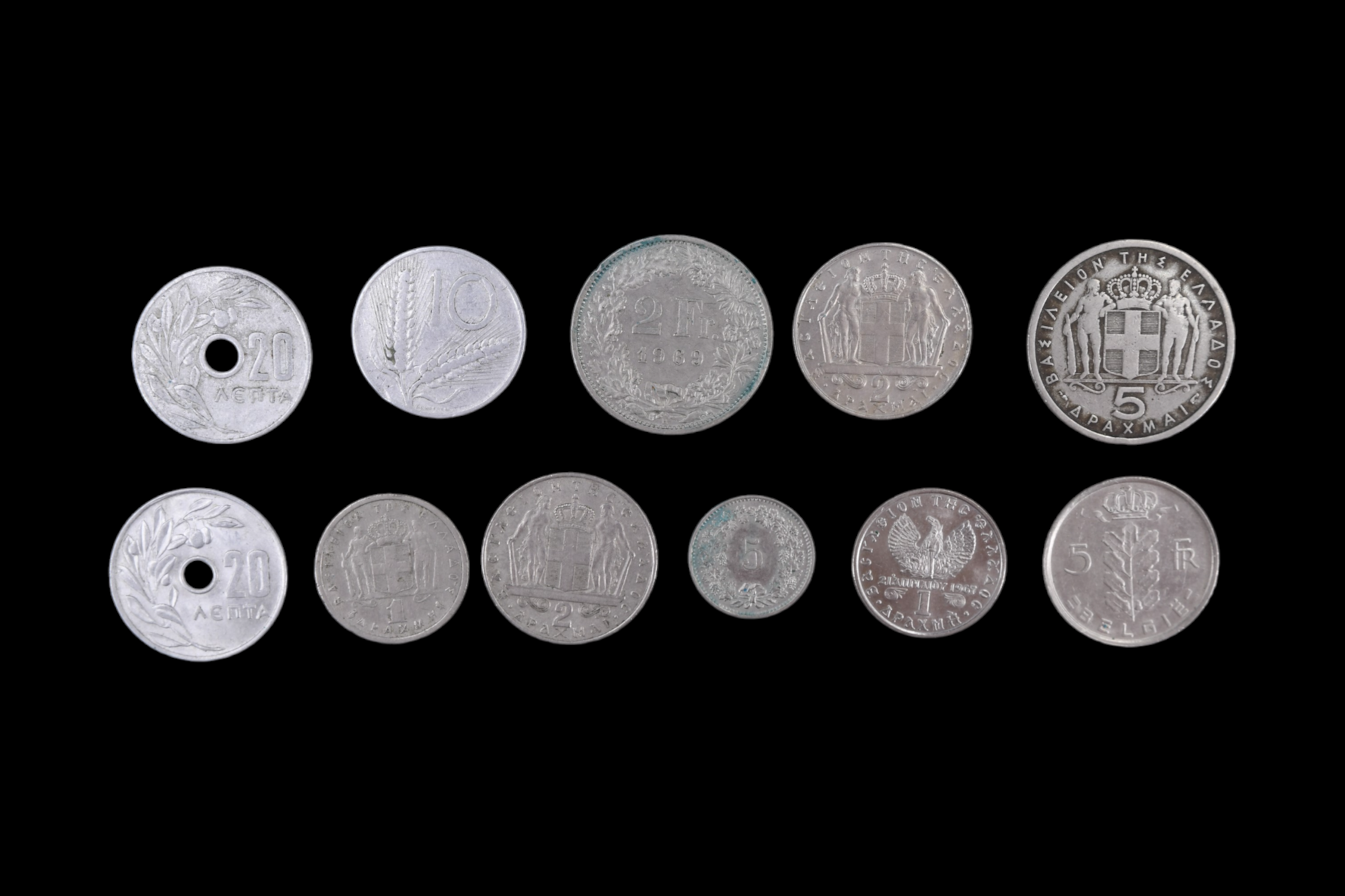 A group of GB and world coins, including a Greek Paul I five drachmai, etc - Image 2 of 4