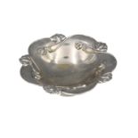 A silver plated Art Nouveau footed dish, 22 cm