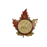 A Canadian 1913 Winnipeg "The Stampede" enamelled lapel badge, 43 mm. ["The Stampede: Canada's 2nd