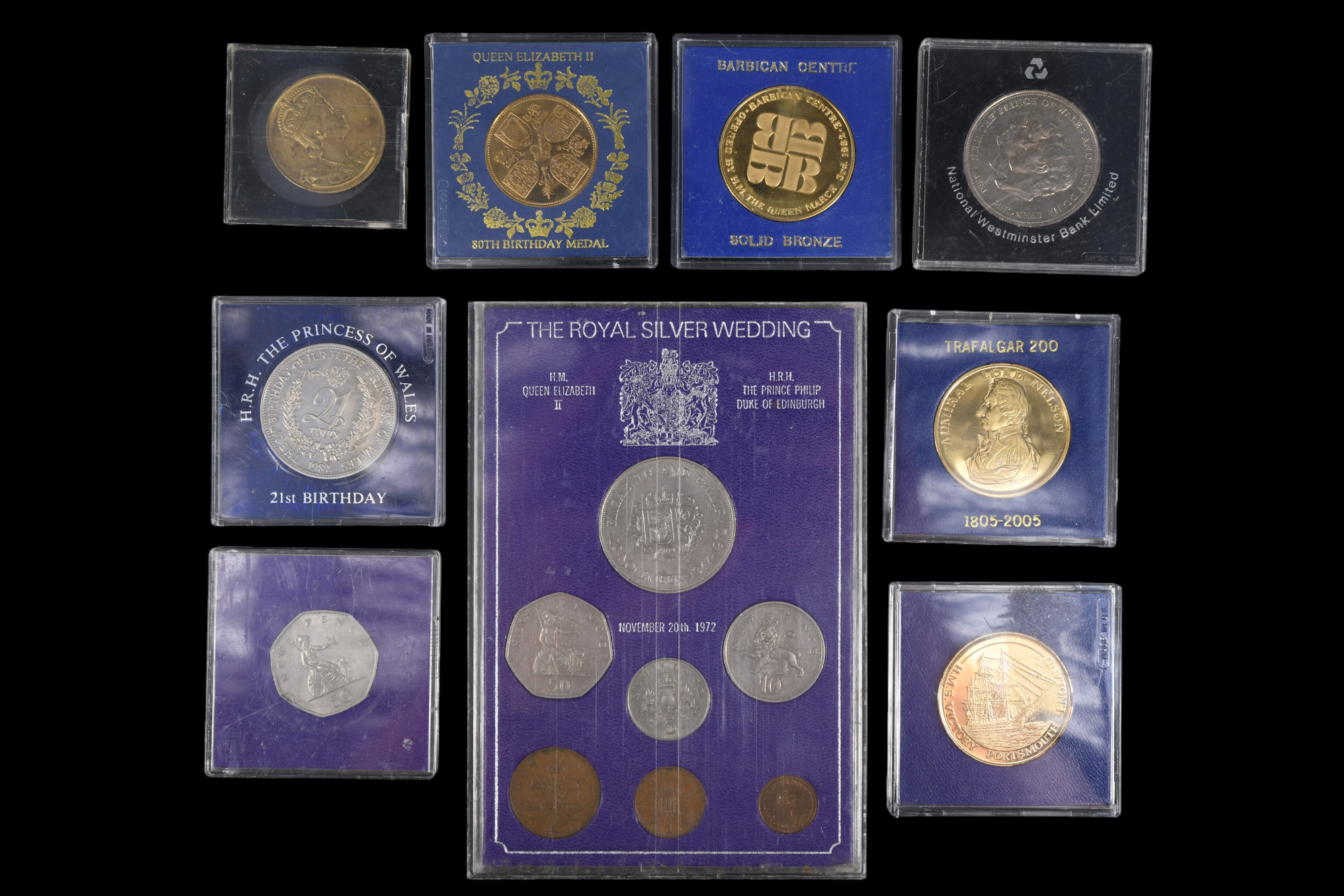 A quantity of royal commemorative coins, tokens, and medallions together with a group of other - Image 4 of 9