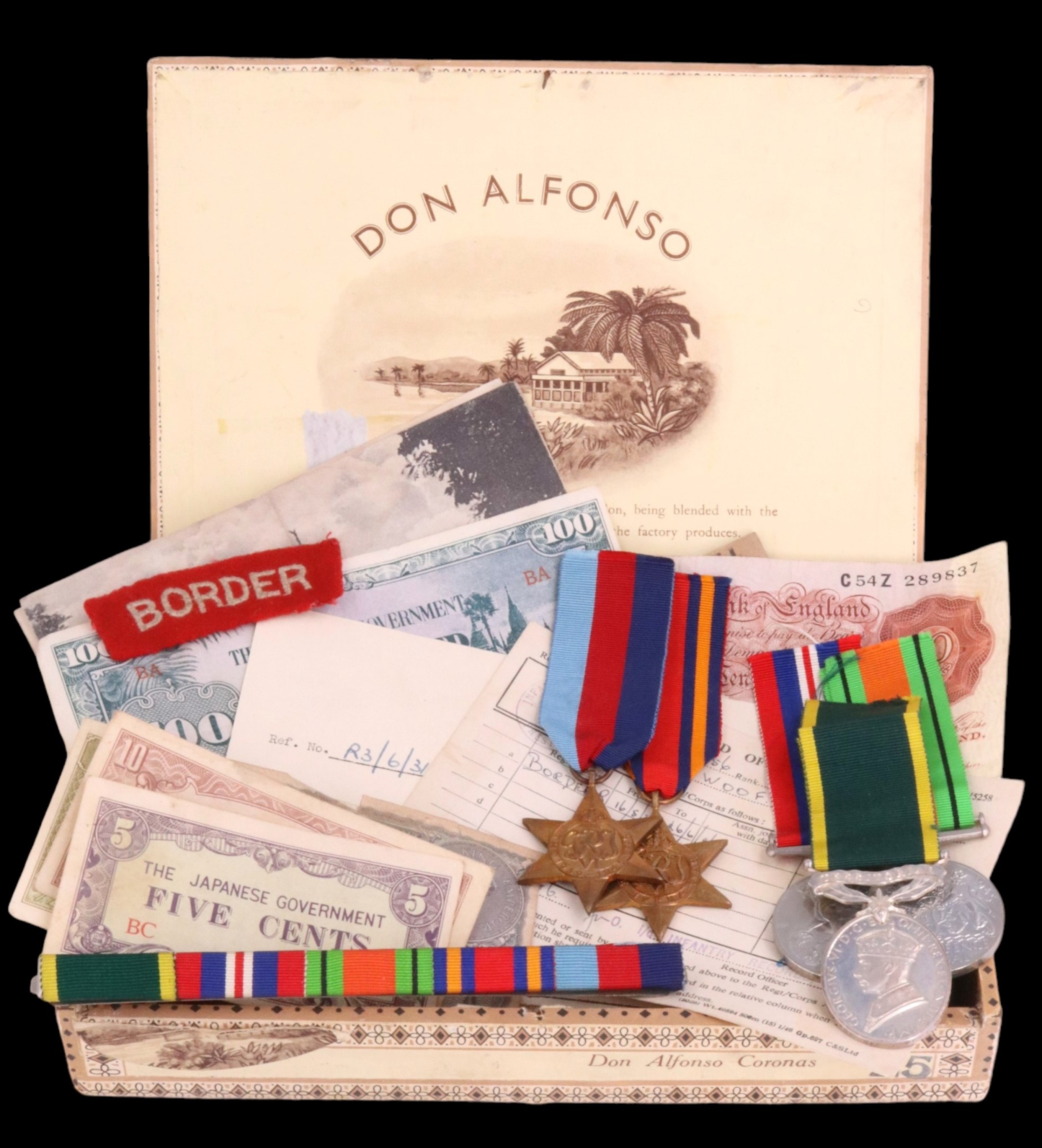 A Second World War Far East Theatre campaign medal and document group including Burma Star and