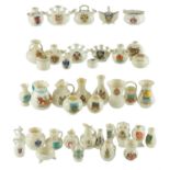 A quantity of Shelley and other crested china vases, jugs, pots, etc