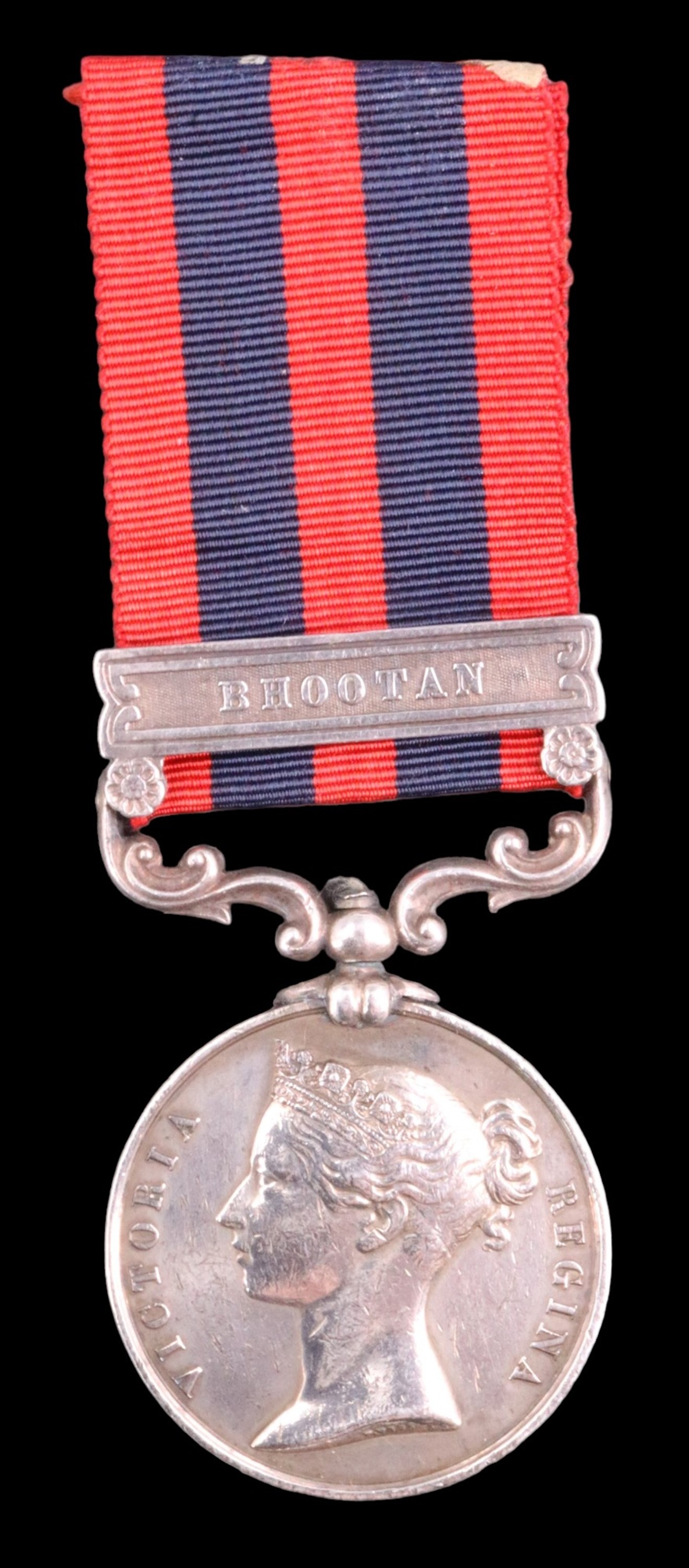 An India General Service Medal with Bhootan clasp to 713 H Oldham, 55th Regiment