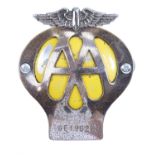 A vintage A.A. bumper badge, No 6E19622