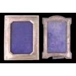 Two early 20th Century silver faced photograph frames, Birmingham, 1911 / 1912, 13 x 8 cm and 14 x