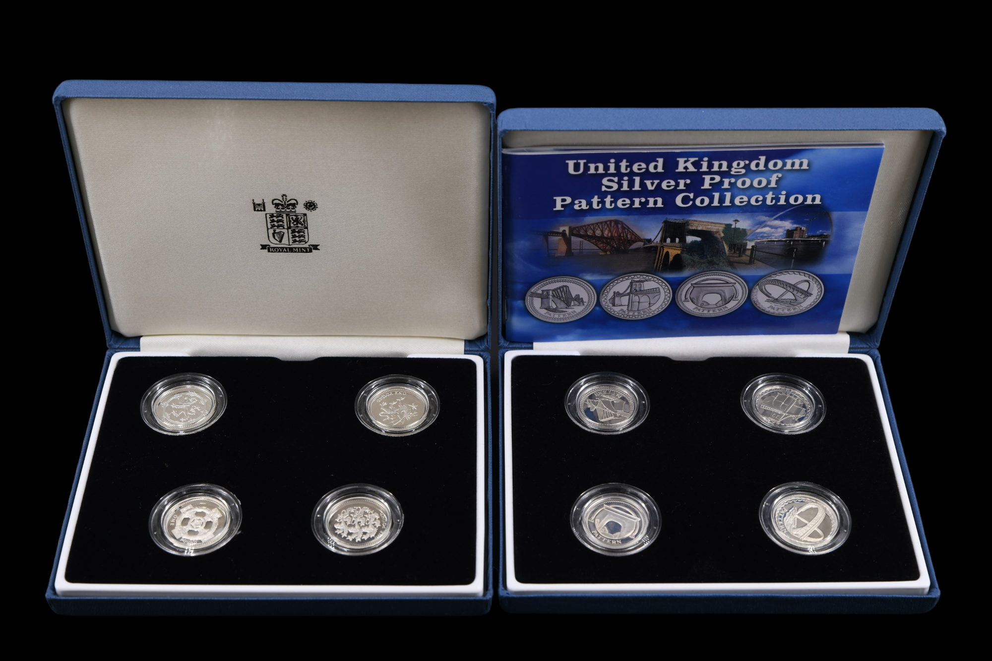 A group of cased silver proof GB one and two pound coins, including Pattern Collection, Shield of - Image 2 of 12