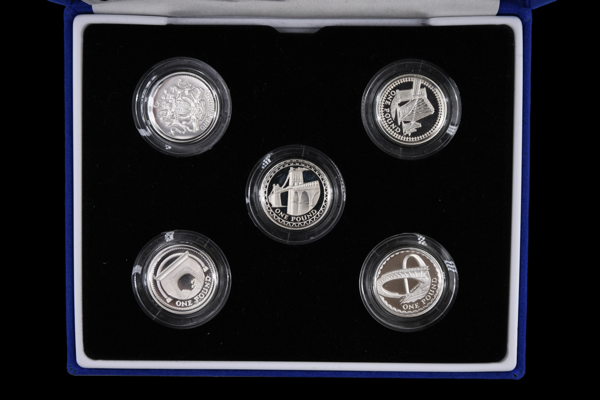 A group of cased silver proof GB one and two pound coins, including Pattern Collection, Shield of - Image 12 of 12