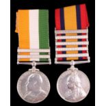 A Queen's South Africa Medal with five clasps and King's South Africa Medal with two clasps to