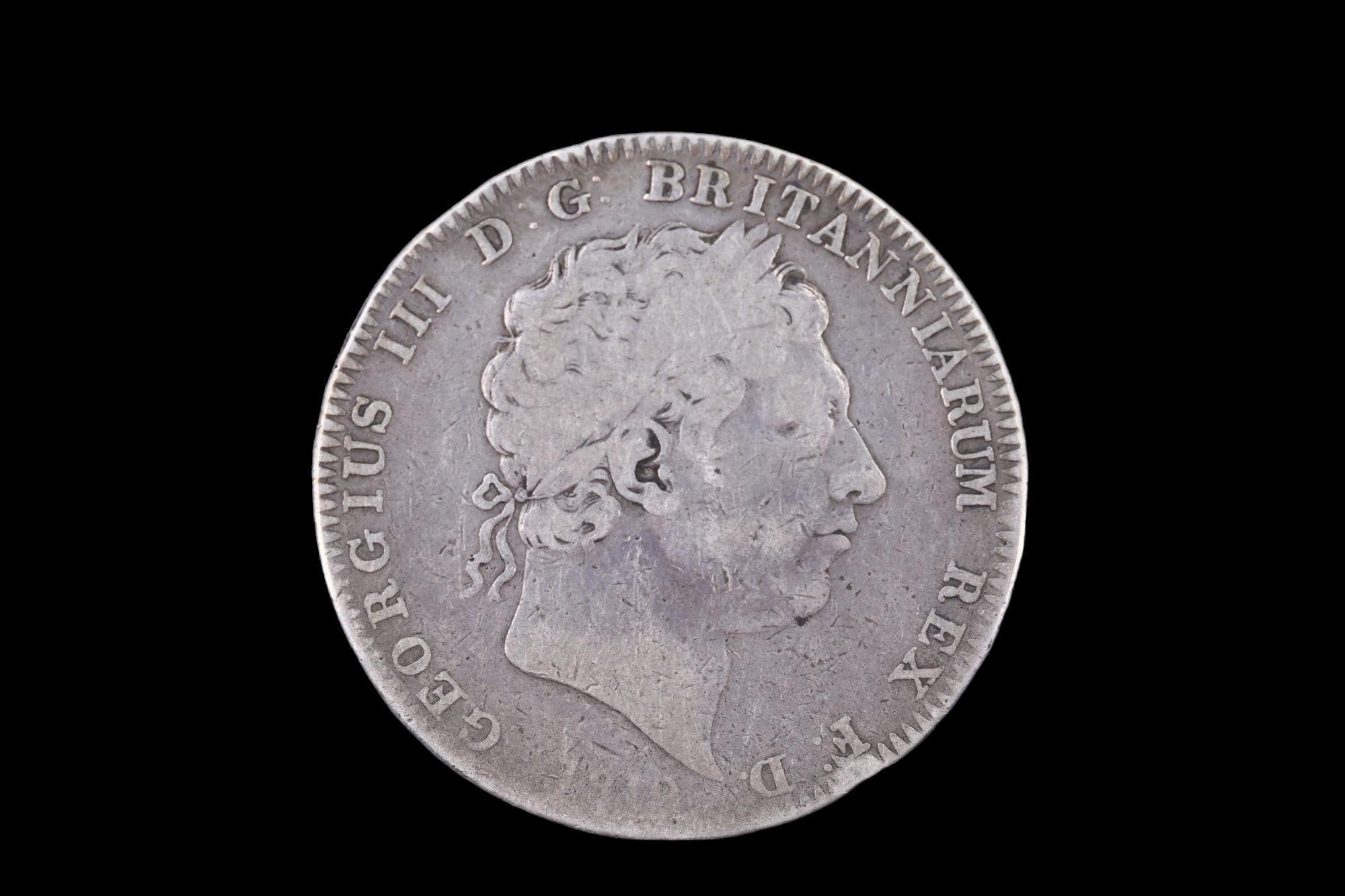 A George III 1819 silver crown coin - Image 2 of 7