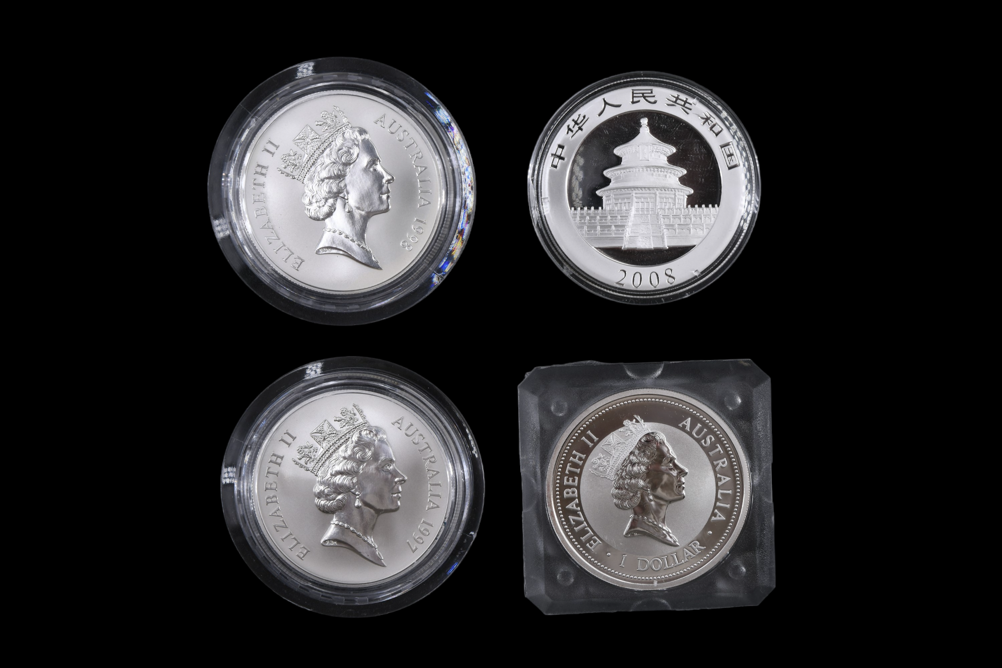 A group of silver Australian coins, including a cased Kookaburra 2007 gilded edition, two kangaroo - Image 3 of 7