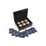 A cased set of The Bradford Exchange commemorative one crown picture coins
