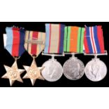 A Second World War campaign medal group privately impressed to NX56424 J McCabe