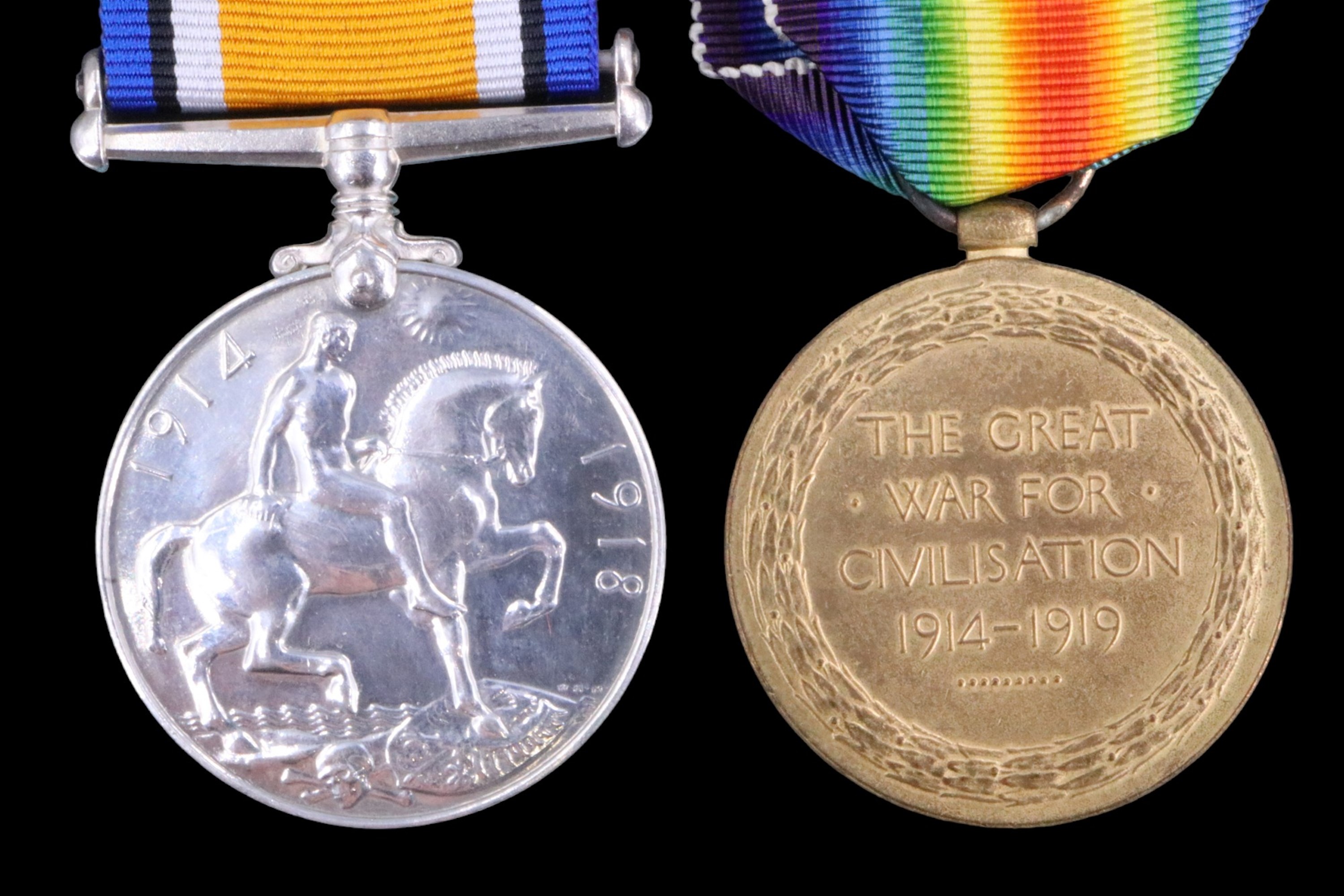 British War and Victory Medals to 25197 Pte J Emmerson, Border Regiment - Image 3 of 5