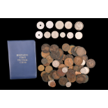 A group of GB and world coins, including a Greek Paul I five drachmai, etc