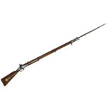 A non-firing replica Victorian military musket, with period bayonet