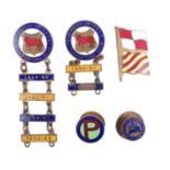 1940s-1950s Headington United Football Club, North Railway Company and other enamelled badges