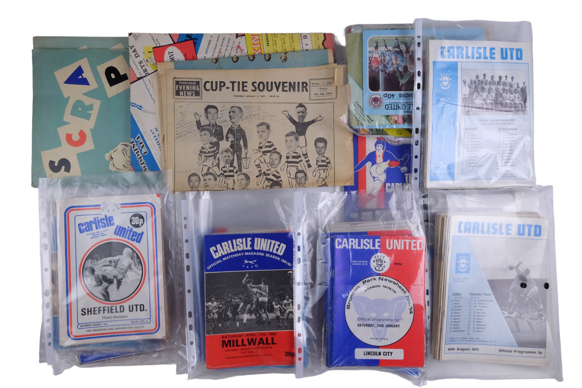 A large quantity of Carlisle United Football Club match day programmes, 1967 -1981, together with