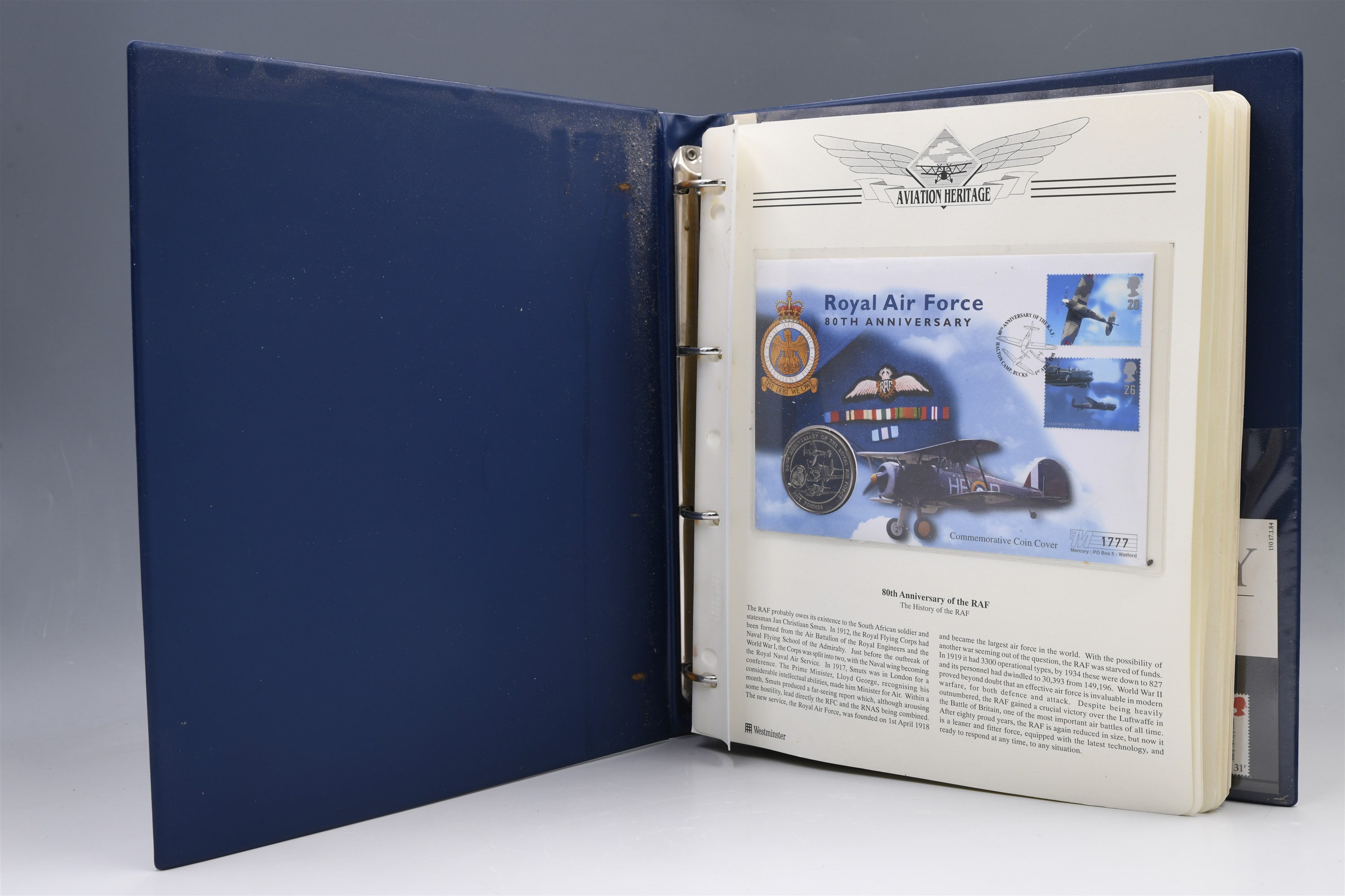 An album of Westminster coin covers relating to the RAF, "100 Years of Naval Aviation", together - Image 34 of 58