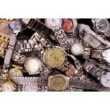 A quantity of wristwatches, including Emporio Armani, Sekonda, Tommy Hilfiger, Rotary, etc