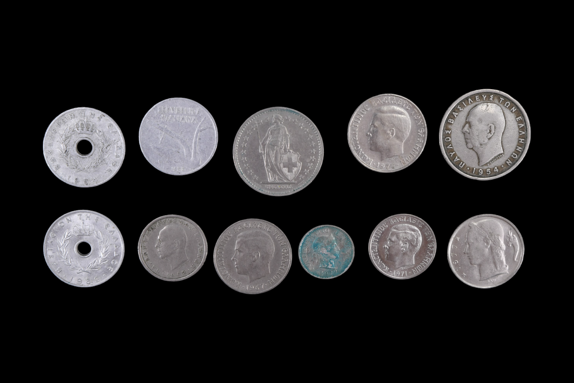 A group of GB and world coins, including a Greek Paul I five drachmai, etc - Image 3 of 4