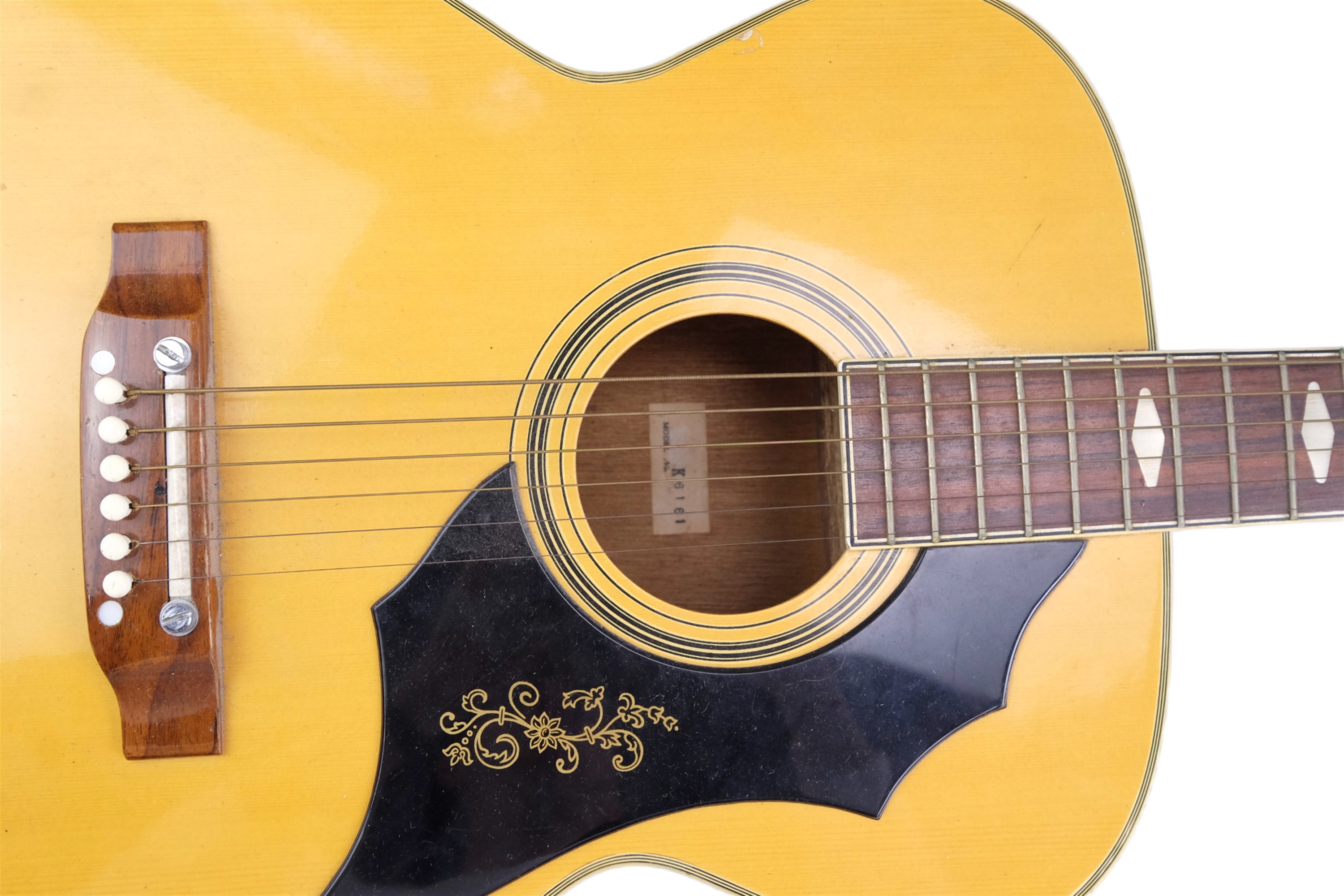 A Kay acoustic guitar, model number K6161, together with a stand, Kay 102 cm - Image 3 of 11