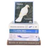 Six books relating to ornithology, including pigeons, doves and finches