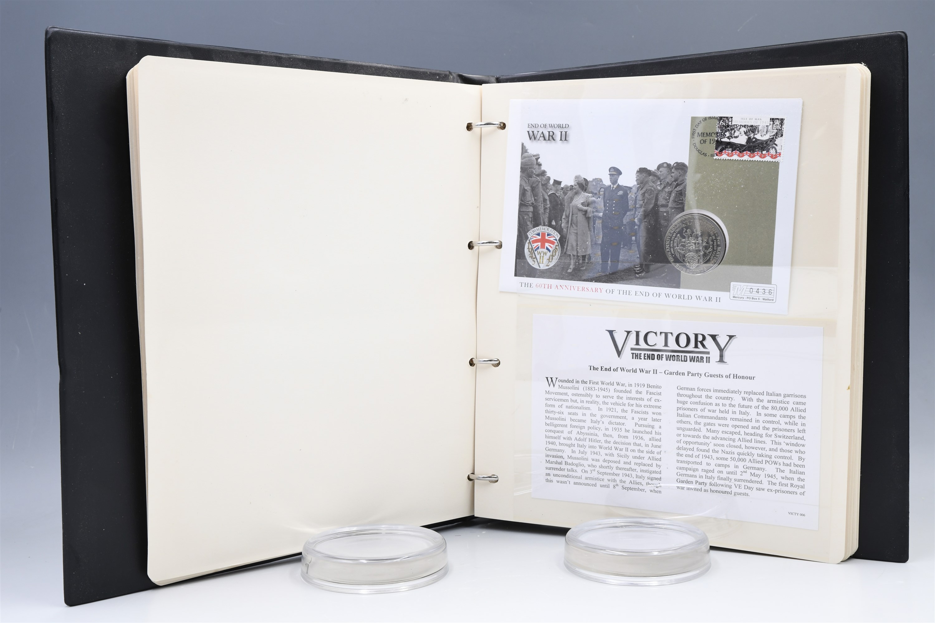 Two albums of "World War II Route to Victory" coin covers and first day stamp covers, including "The - Image 7 of 72