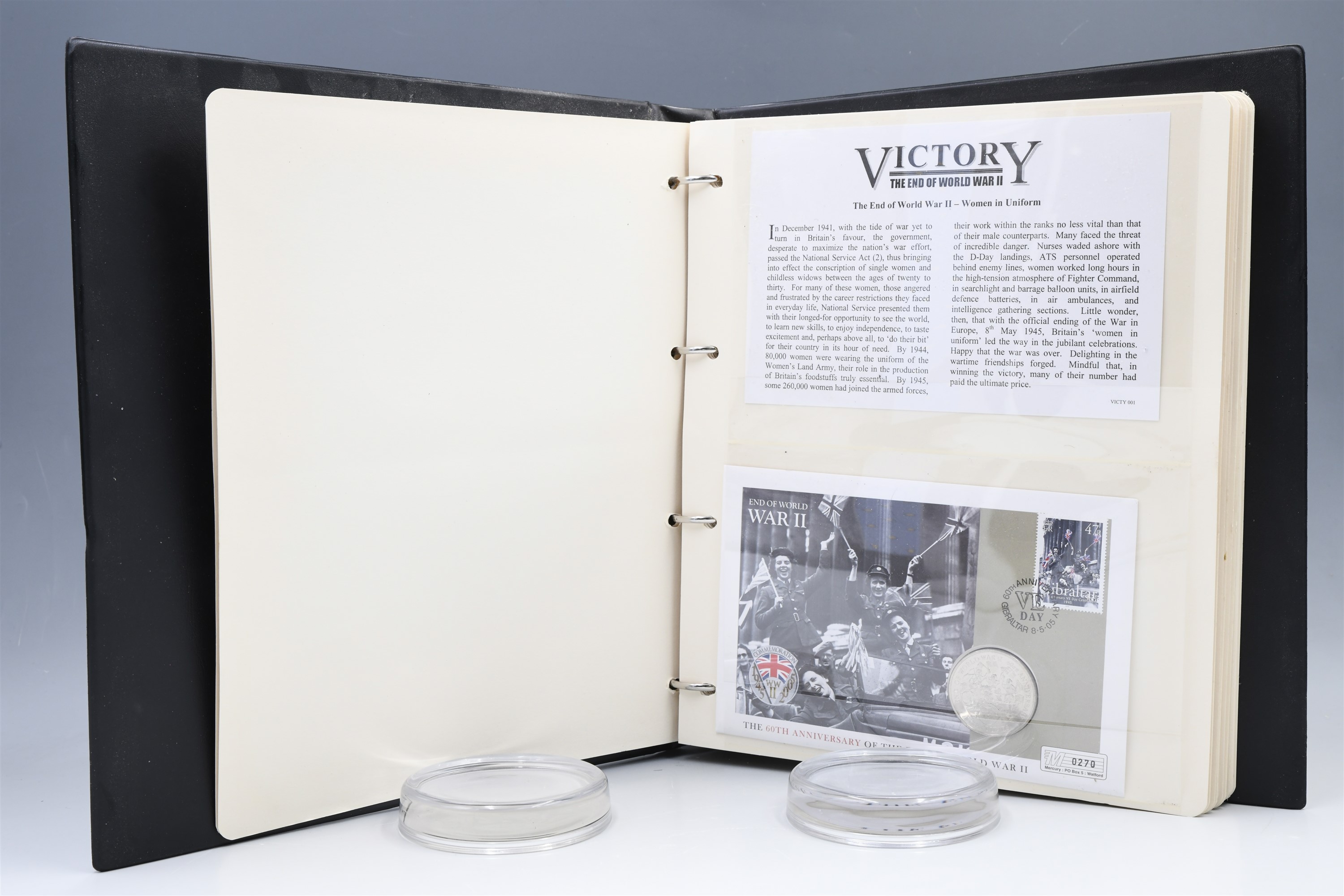 Two albums of "World War II Route to Victory" coin covers and first day stamp covers, including "The - Image 4 of 72