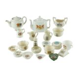 A quantity of crested china