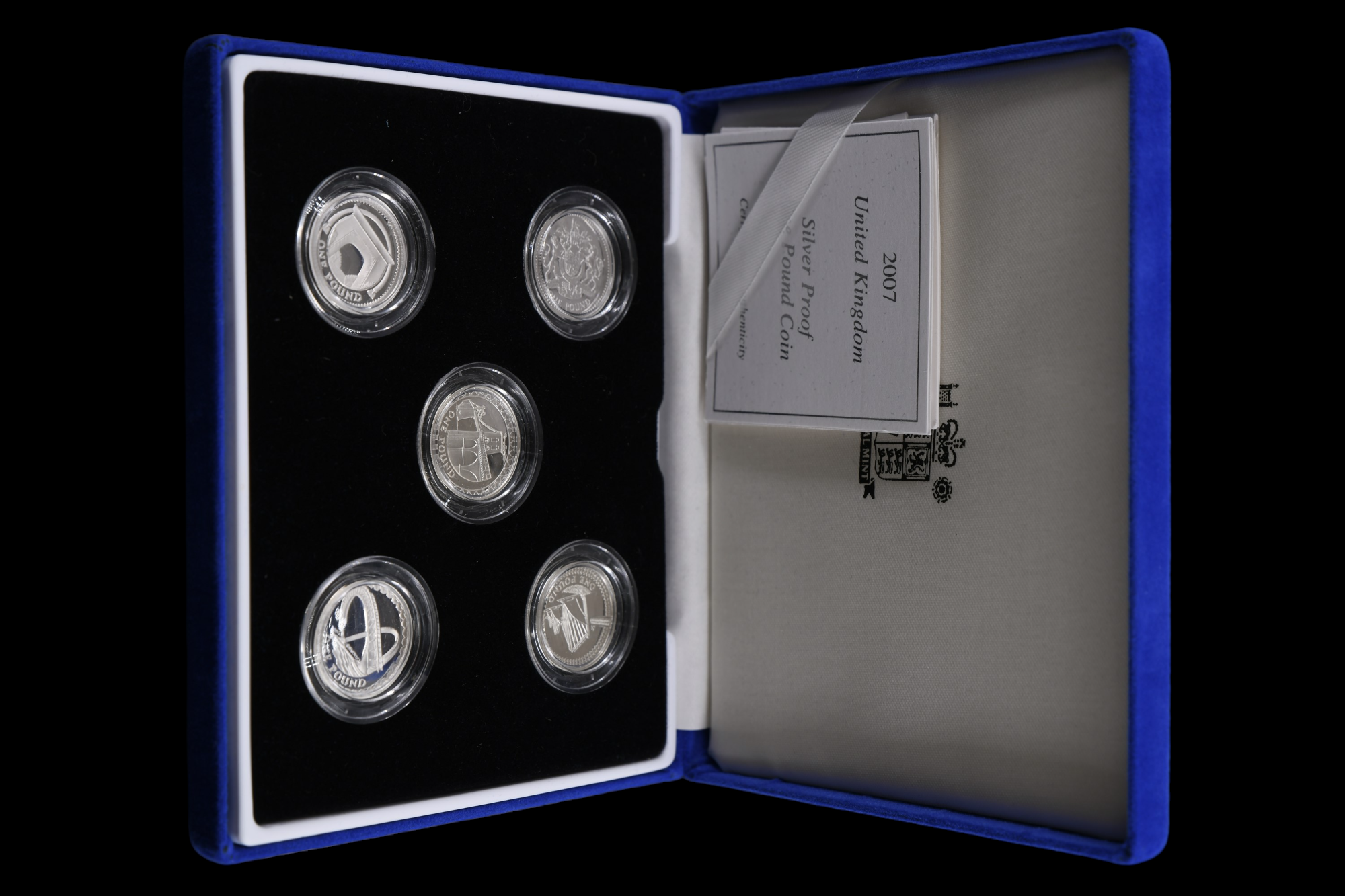 A group of cased silver proof GB one and two pound coins, including Pattern Collection, Shield of - Image 11 of 12