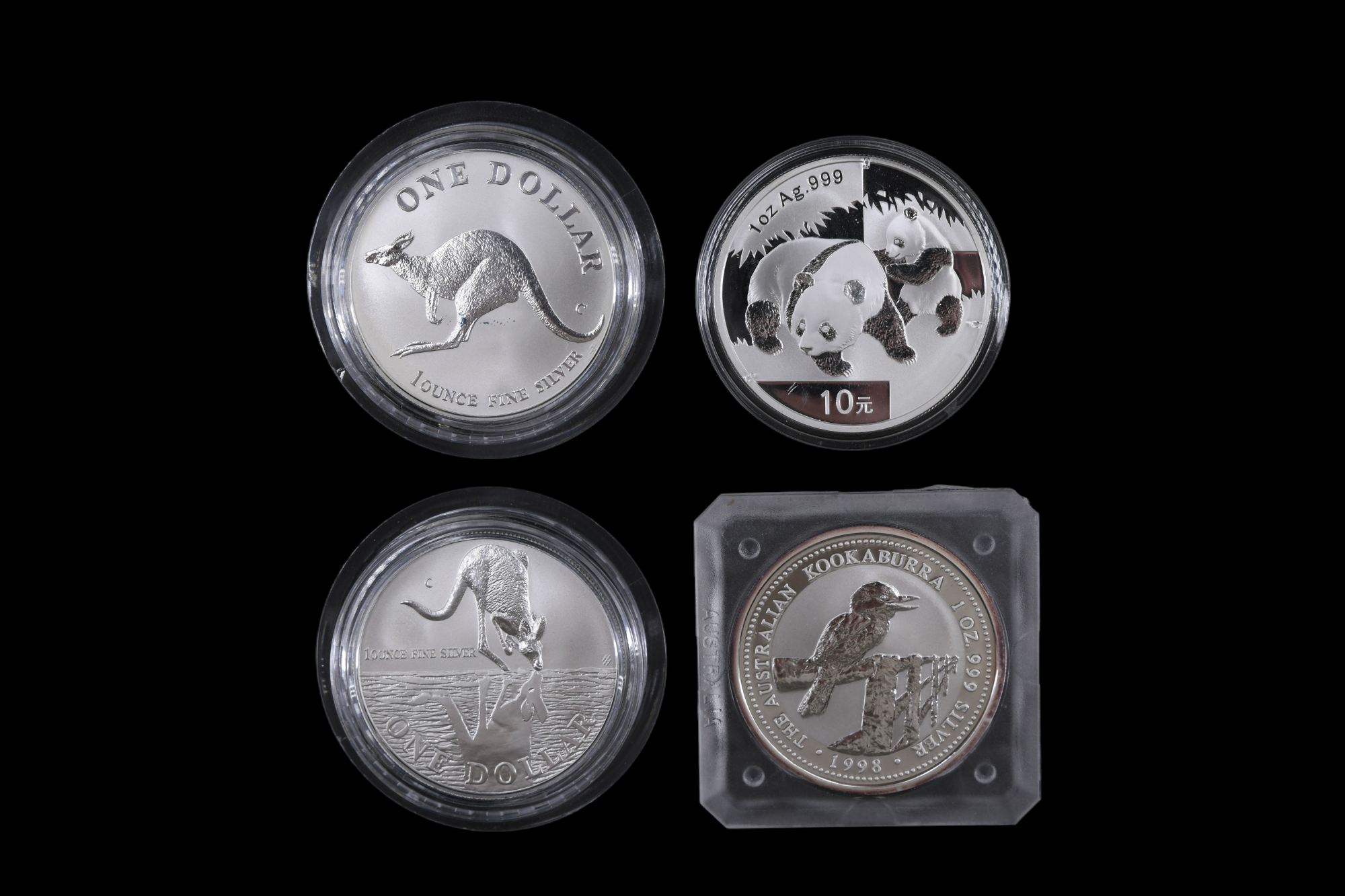 A group of silver Australian coins, including a cased Kookaburra 2007 gilded edition, two kangaroo - Image 2 of 7